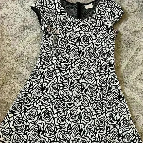 Black and White Fit and Flare Fancy Dress - Picture 1 of 3